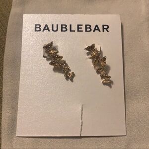 BAUBLEBAR Yara Pavé Butterfly Climber Earrings